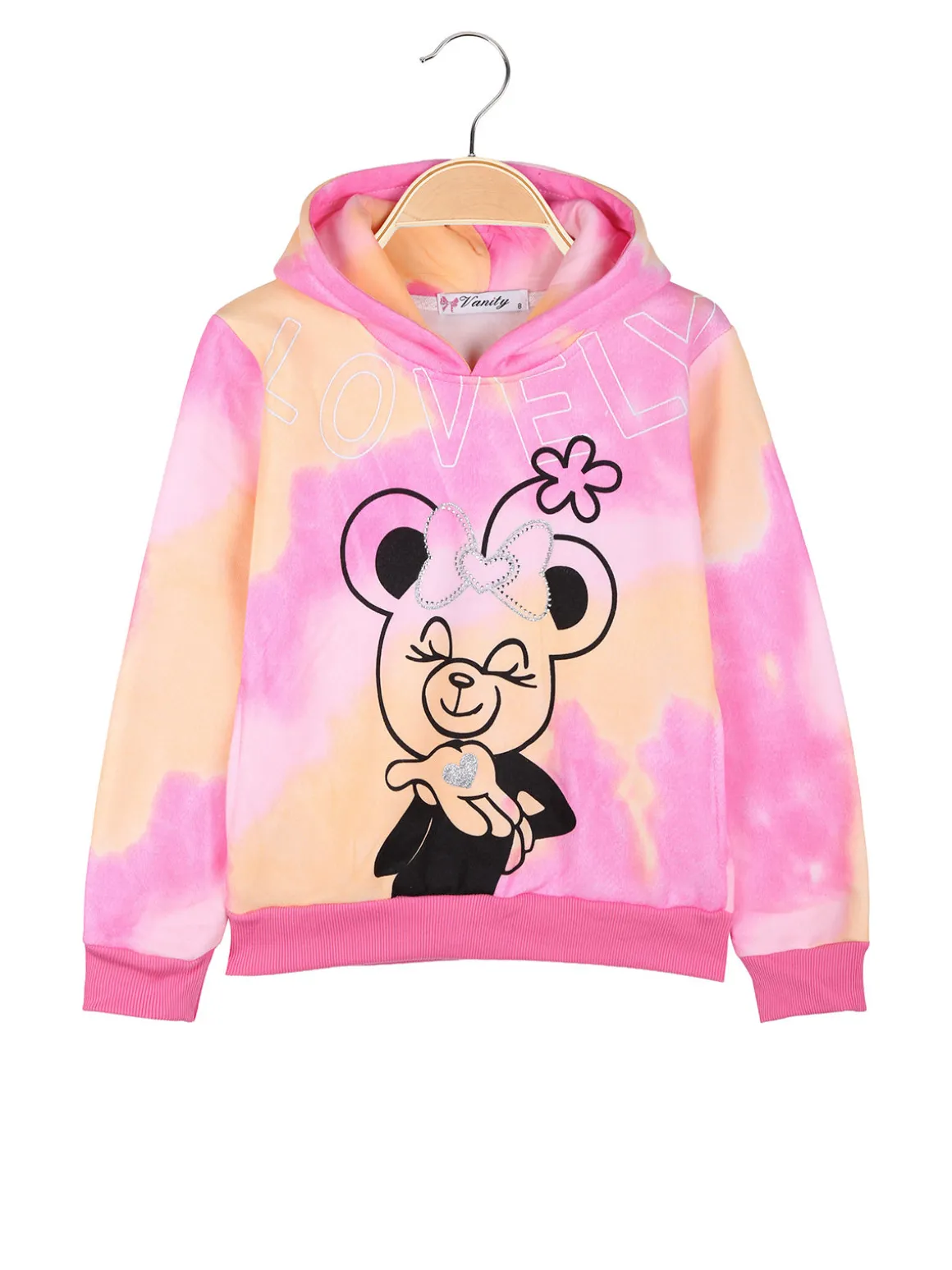 Vanity Girl'S Felpa pesante da bambina con cappuccio - fucsia
