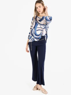 Vento Pantaloni eleganti da donna con cintura a catena