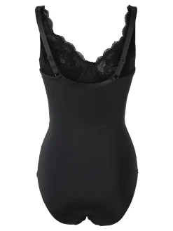 Verde Veronica AR40 Body donna con pizzo senza ferretto coppa D - nero