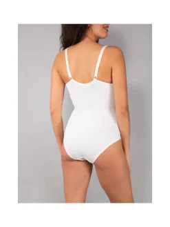 Verde Veronica AR40 Body donna con pizzo senza ferretto coppa D - panna