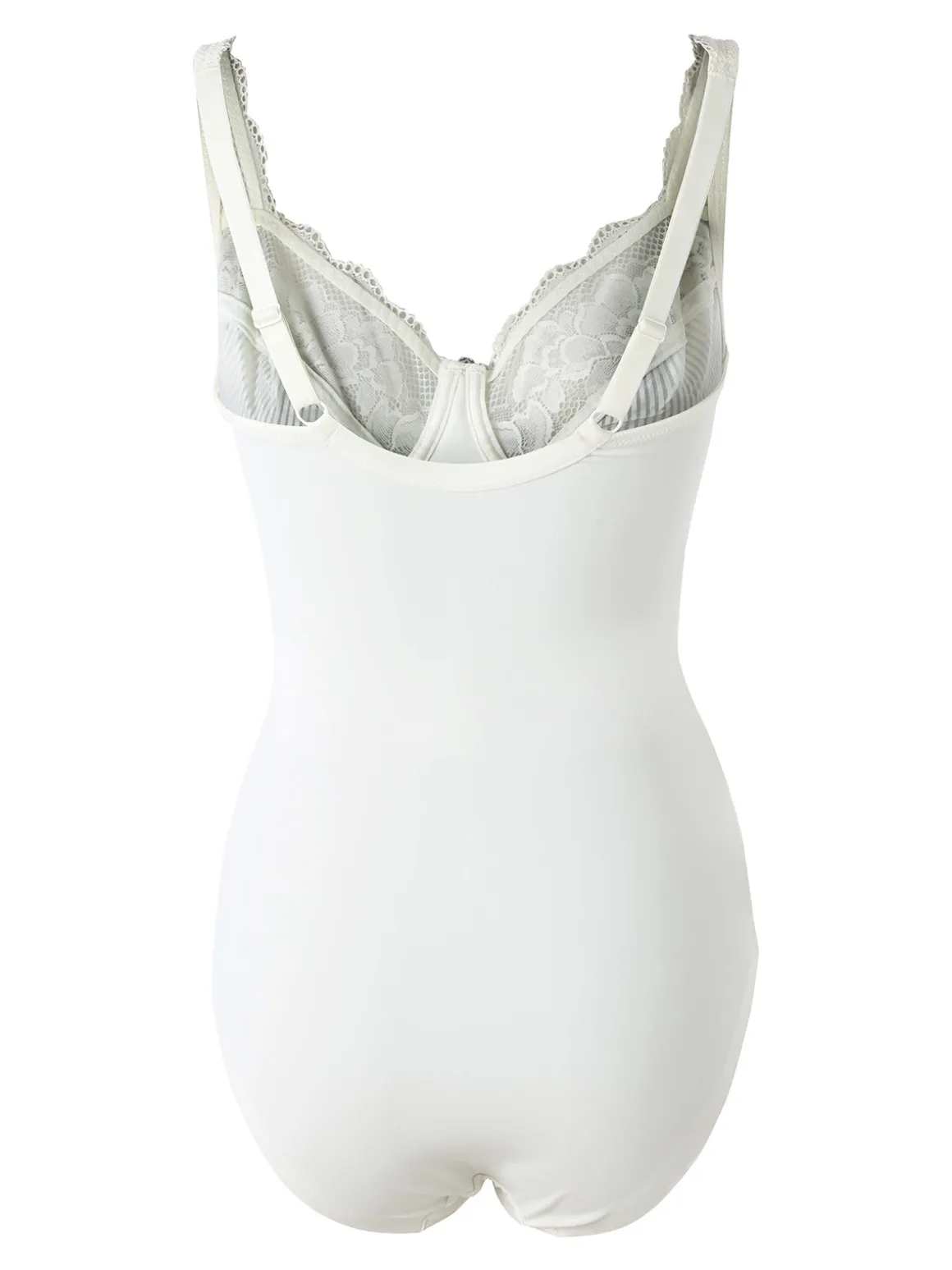 Verde Veronica AR40 Body donna con pizzo senza ferretto coppa C - panna