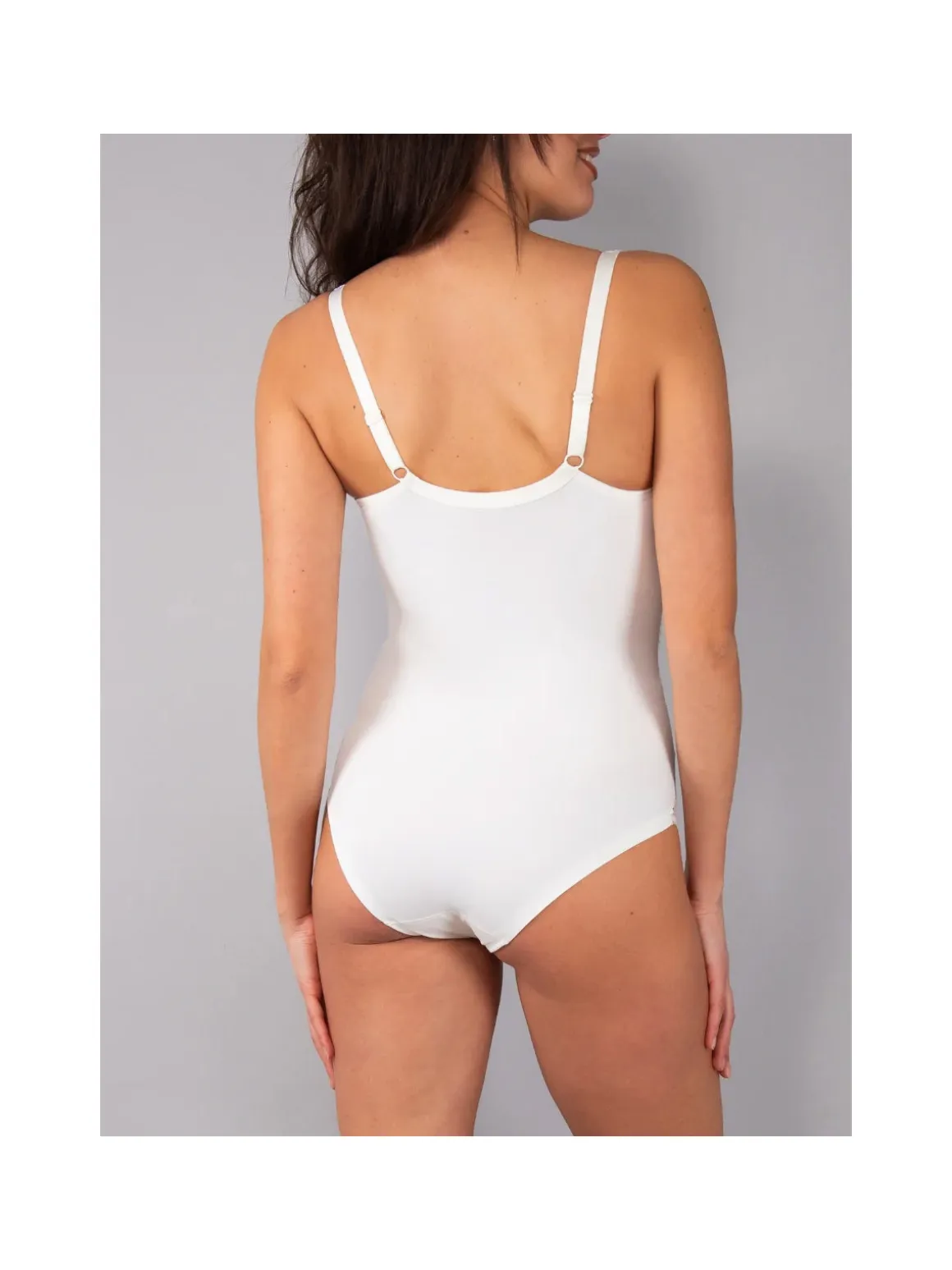 Verde Veronica AR42 Body donna con pizzo coppa D con ferretto - panna