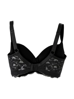 Verde Veronica AR14D Reggiseno preformato imbottito con ferretto coppa D - nero