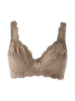 Verde Veronica AR10 Reggiseno preformato con pizzo senza ferretto coppa D - fango