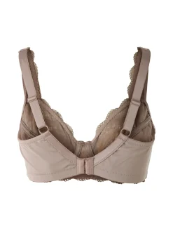Verde Veronica AR10 Reggiseno preformato con pizzo senza ferretto coppa D - fango