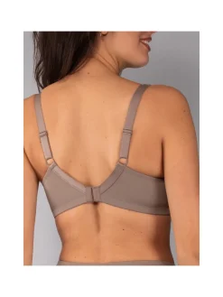Verde Veronica AR10 Reggiseno preformato con pizzo senza ferretto coppa D - fango