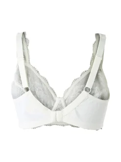 Verde Veronica AR10 Reggiseno preformato con pizzo senza ferretto coppa D - panna