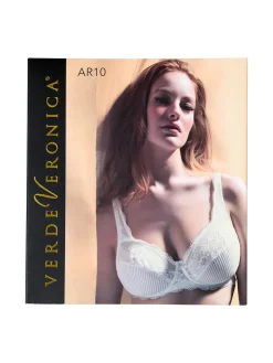 Verde Veronica AR10 Reggiseno preformato con pizzo senza ferretto coppa C - nero
