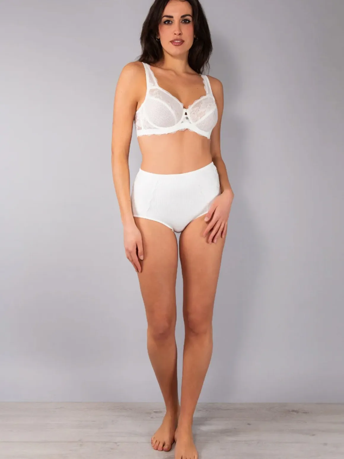 Verde Veronica AR12 Reggiseno sfoderato con ferretto coppa E - panna