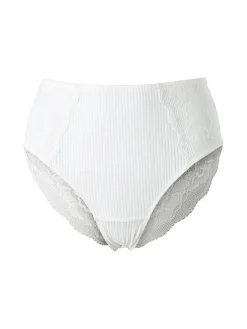 Verde Veronica AR35 Slip alto da donna con pizzo - panna