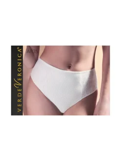 Verde Veronica AR35 Slip alto da donna con pizzo - panna