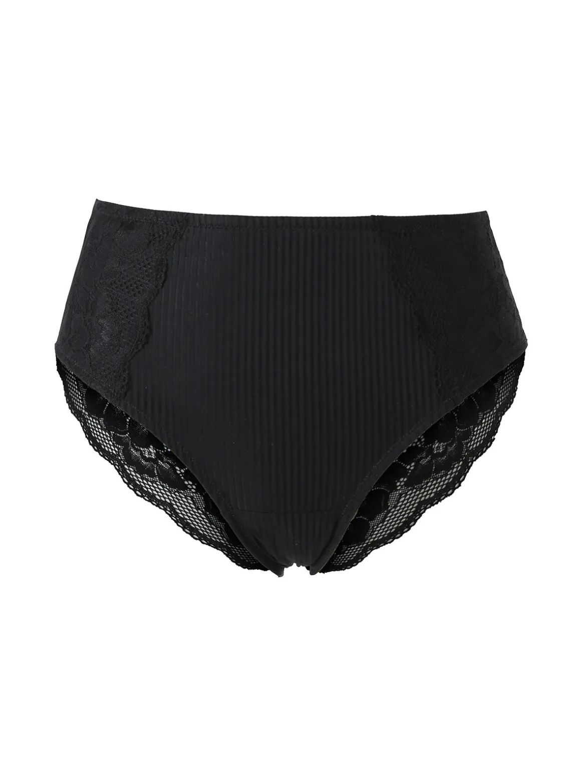 Verde Veronica AR35 Slip alto da donna con pizzo - nero