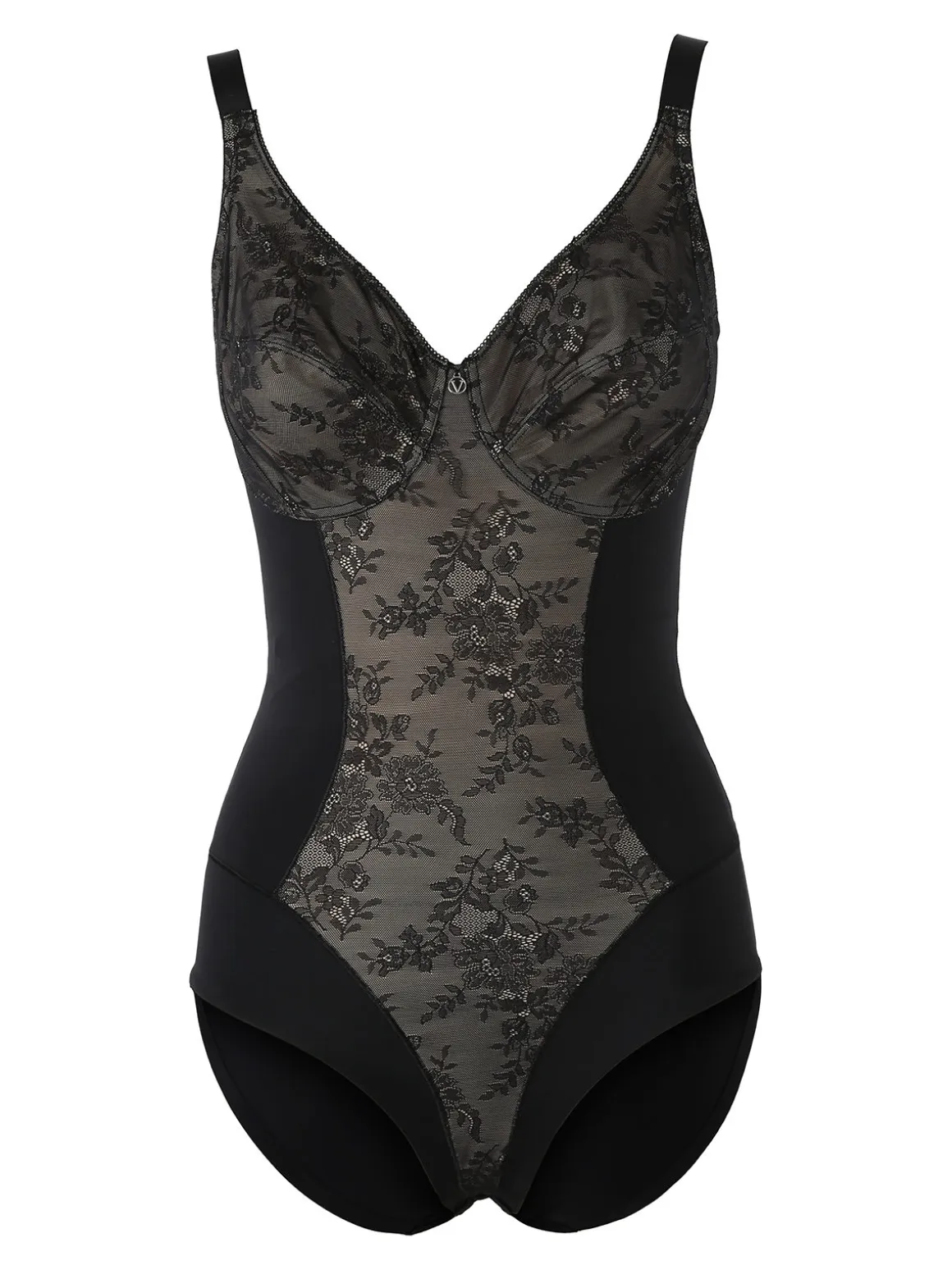 Verde Veronica DR40C Body francese donna senza ferretto coppa C - nero