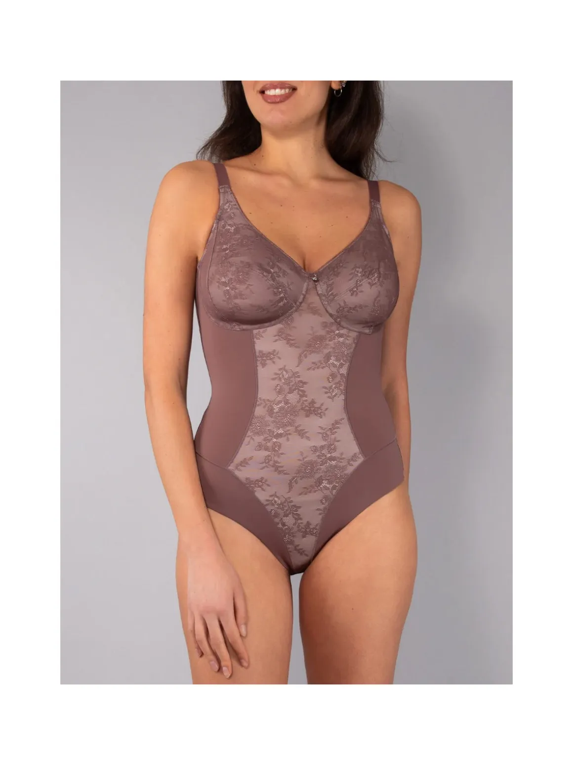 Verde Veronica DR40C Body francese donna senza ferretto coppa C - bordeaux