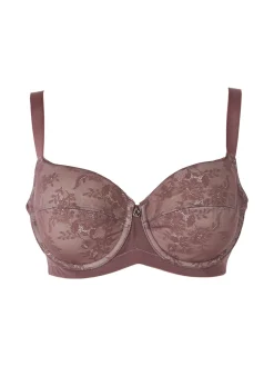 Verde Veronica DR16C Reggiseno donna imbottito senza ferretto COPPA C - bordeaux