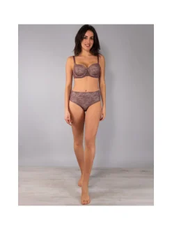 Verde Veronica DR14C Reggiseno donna imbottito con ferretto e coppa C preformata - bordeaux