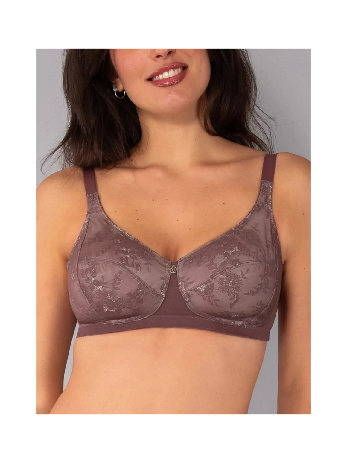 Verde Veronica DR10C Reggiseno donna francese senza ferretto coppa C - bordeaux