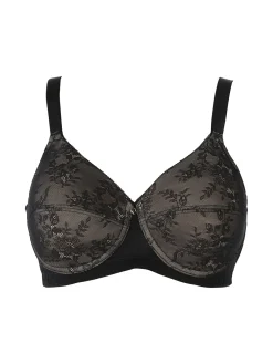 Verde Veronica DR16C Reggiseno donna imbottito senza ferretto COPPA C - nero