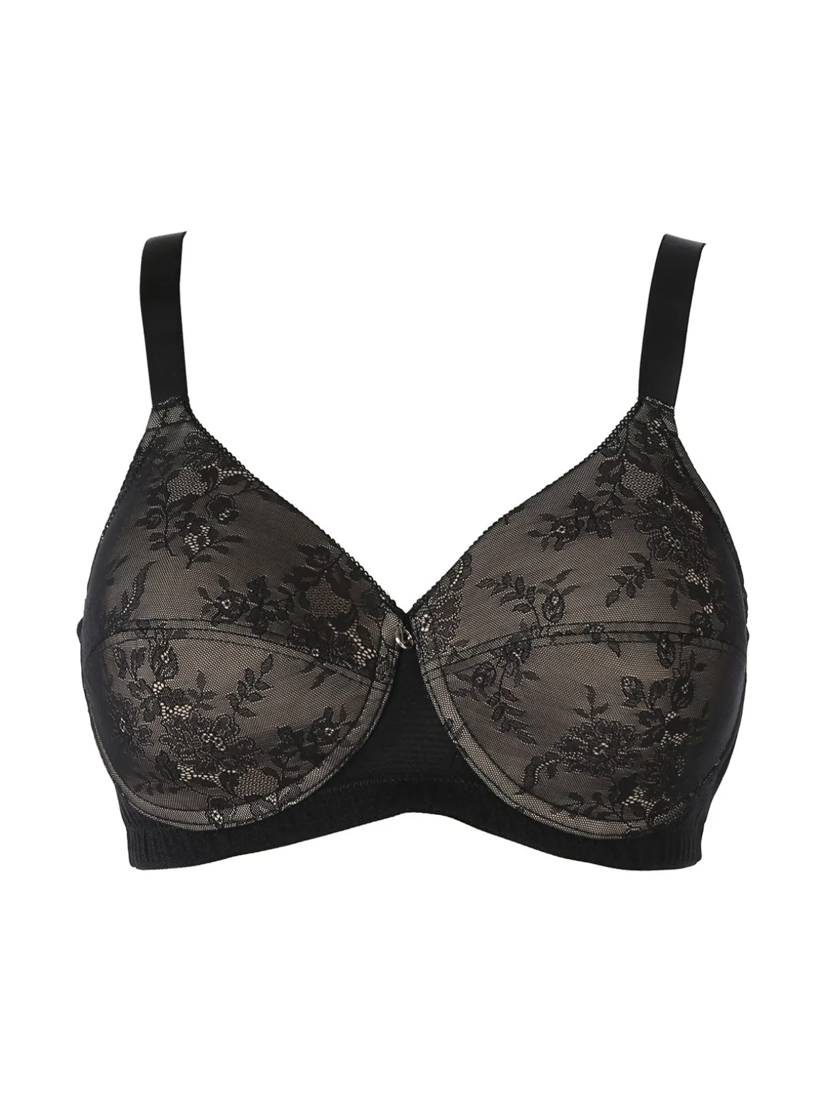 Verde Veronica DR16C Reggiseno donna imbottito senza ferretto COPPA C - nero