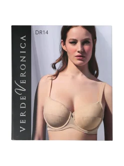 Verde Veronica DR14D Reggiseno donna preformato con coppe imbottite e ferretto coppa D - bordeaux