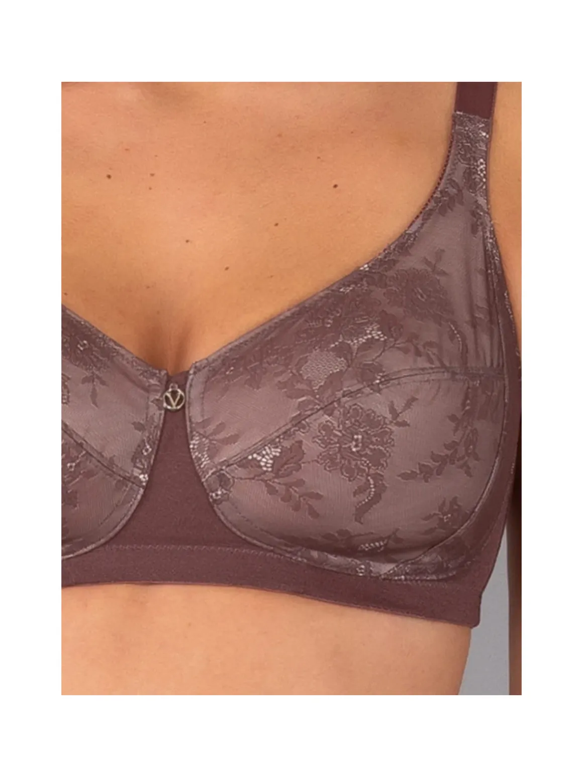 Verde Veronica DR10D Reggiseno donna francese senza ferretto coppa D - bordeaux