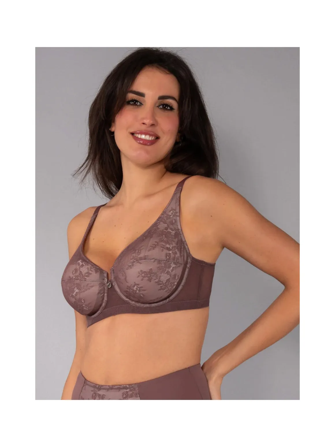 Verde Veronica DR12D Reggiseno donna preformato con ferretto coppa D - bordeaux