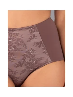 Verde Veronica DR39 Guaina donna con dettaglio in pizzo - bordeaux