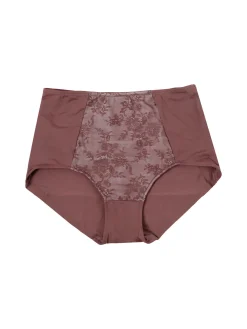 Verde Veronica DR39 Guaina donna con dettaglio in pizzo - bordeaux