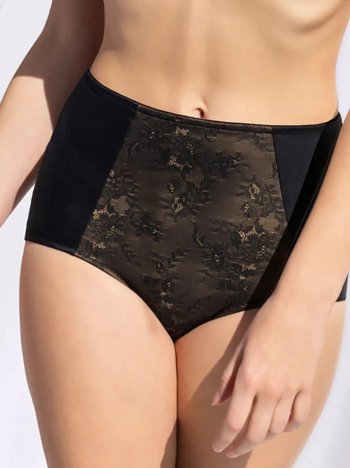Verde Veronica DR39 Guaina donna con dettaglio in pizzo - nero