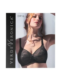 Verde Veronica DR16 Reggiseno donna imbottito senza ferretto coppa D - bordeaux