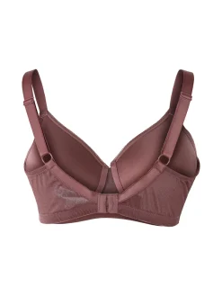 Verde Veronica DR16 Reggiseno donna imbottito senza ferretto coppa D - bordeaux