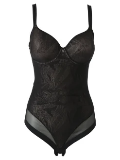 Verde Veronica OD44C Body con coppe imbottite e ferretto COPPA C - nero