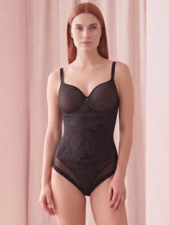 Verde Veronica OD44C Body con coppe imbottite e ferretto COPPA C - nero