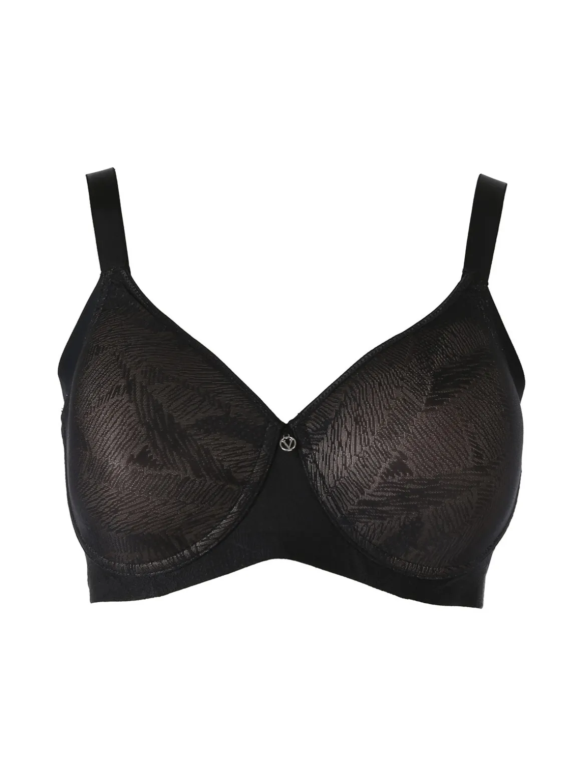 Verde Veronica OD16 Reggiseno donna con coppe imbottite senza ferretto COPPA C - nero