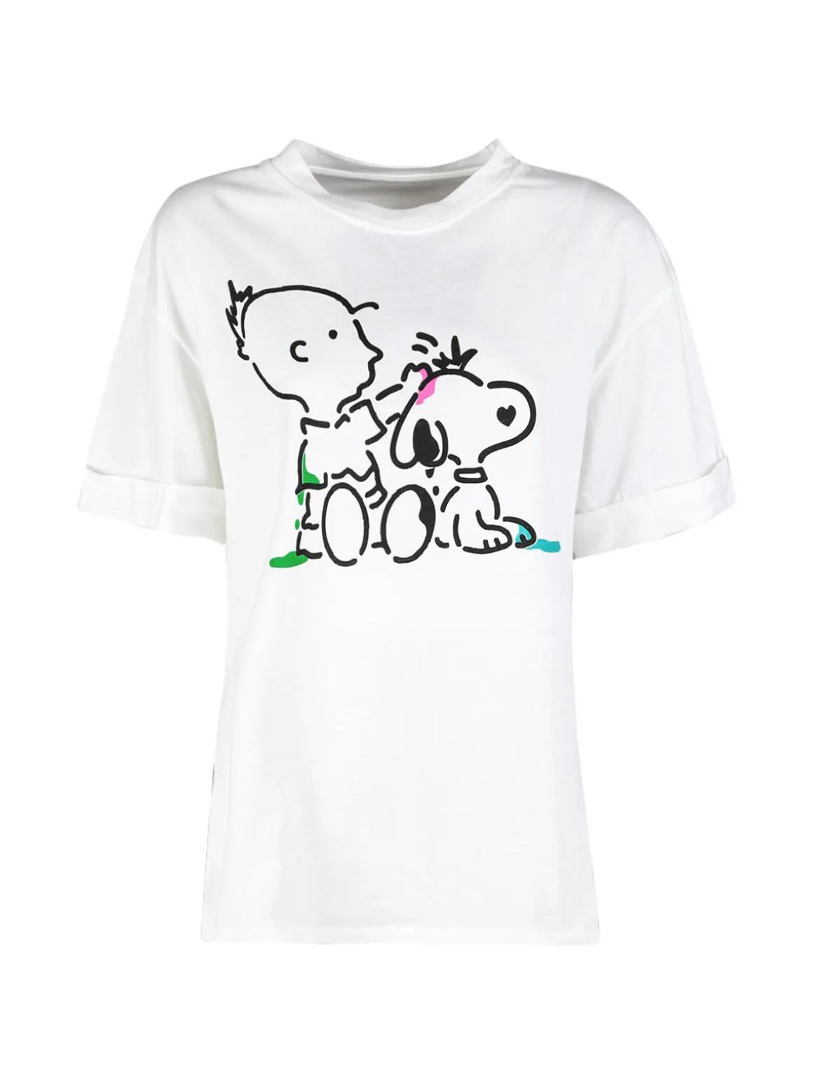 Vicbee T-shirt donna oversize con stampa