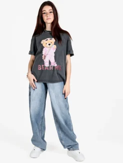 Vicbee T-shirt donna oversize con stampa