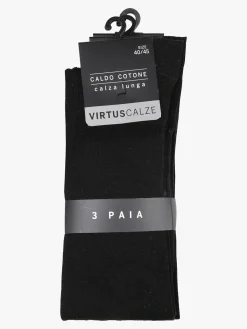 Virtus Calze lunghe da uomo caldo cotone. Confezione 3 paia