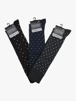Virtus Calze lunghe uomo pois in caldo cotone. Confezione 3 paia