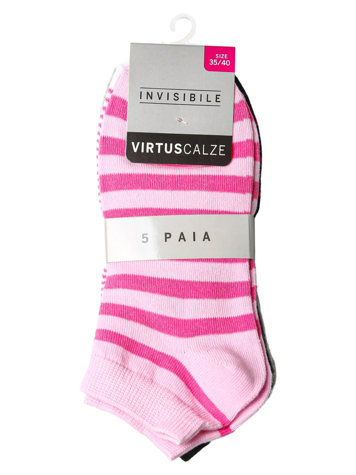 Virtus Confezione da 5 calze fantasmino donna