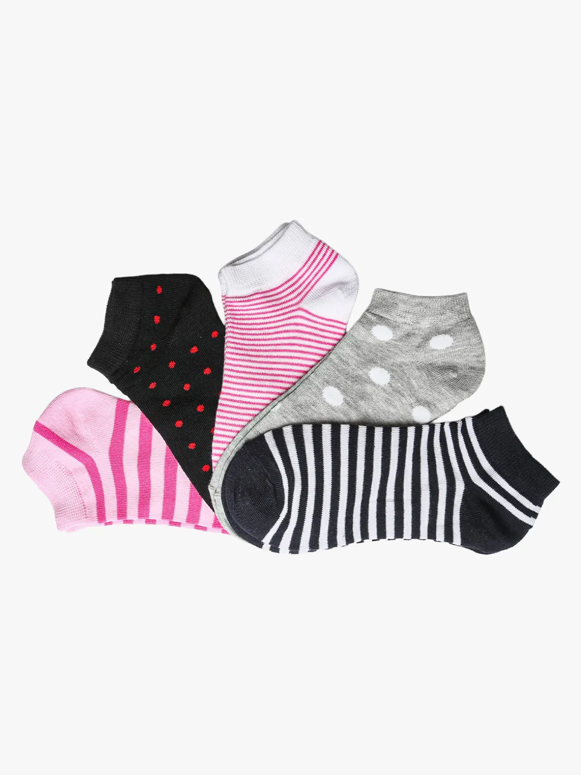 Virtus Confezione da 5 calze fantasmino donna