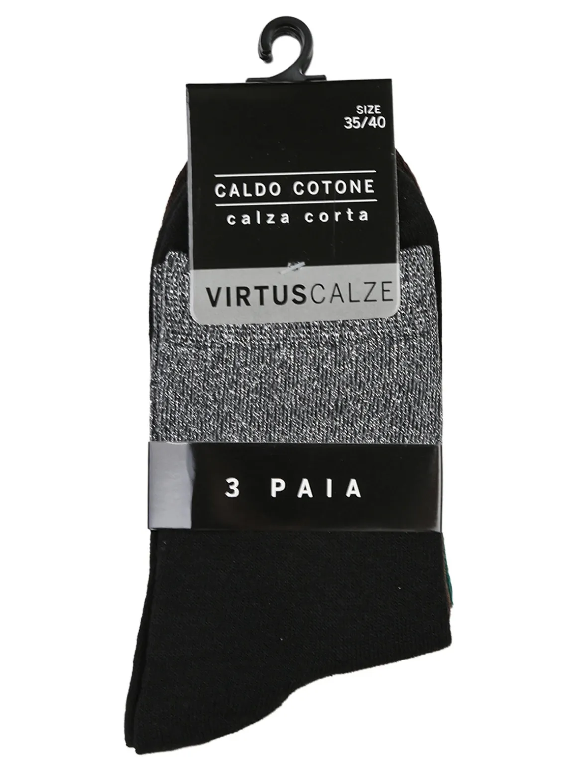 Virtus Confezione da 3 paia di calze corte donna