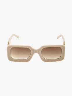 Visionmania Occhiali da sole rettangolari da donna - beige