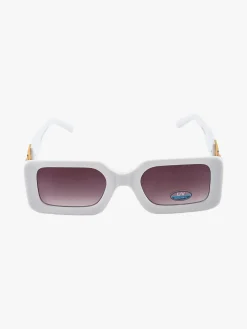 Visionmania Occhiali da sole rettangolari da donna - bianco