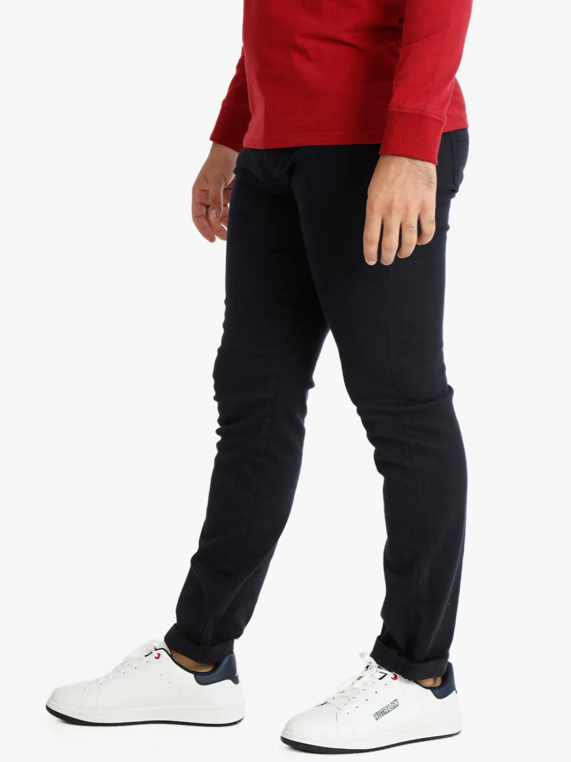 Wampum Pantaloni regular fit da uomo in cotone stretch