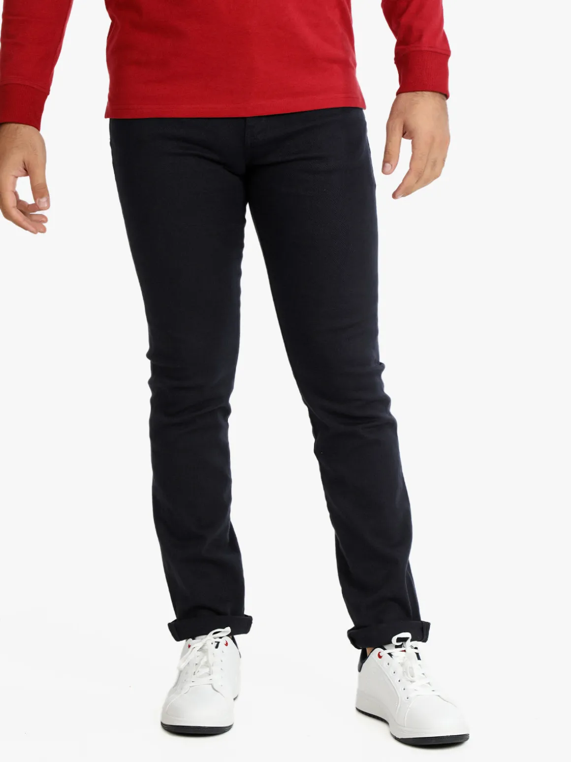 Wampum Pantaloni regular fit da uomo in cotone stretch