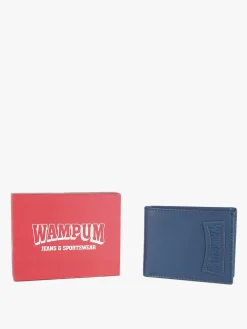 Wampum Portafoglio in pelle uomo con scritta