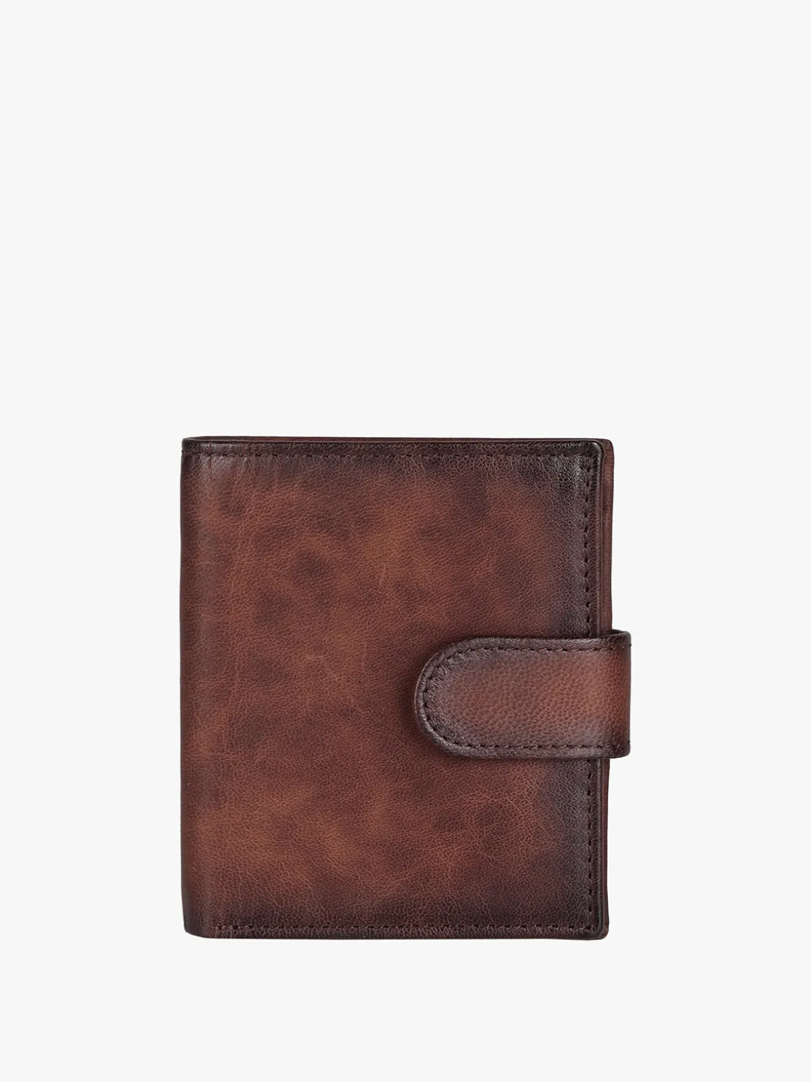 Wampum Portafoglio mini in pelle da uomo con bottone