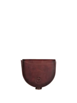 Wampum Portamonete in pelle da uomo con bottone