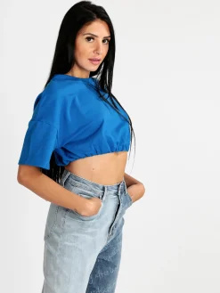 W.Angel Felpa cropped donna manica corta