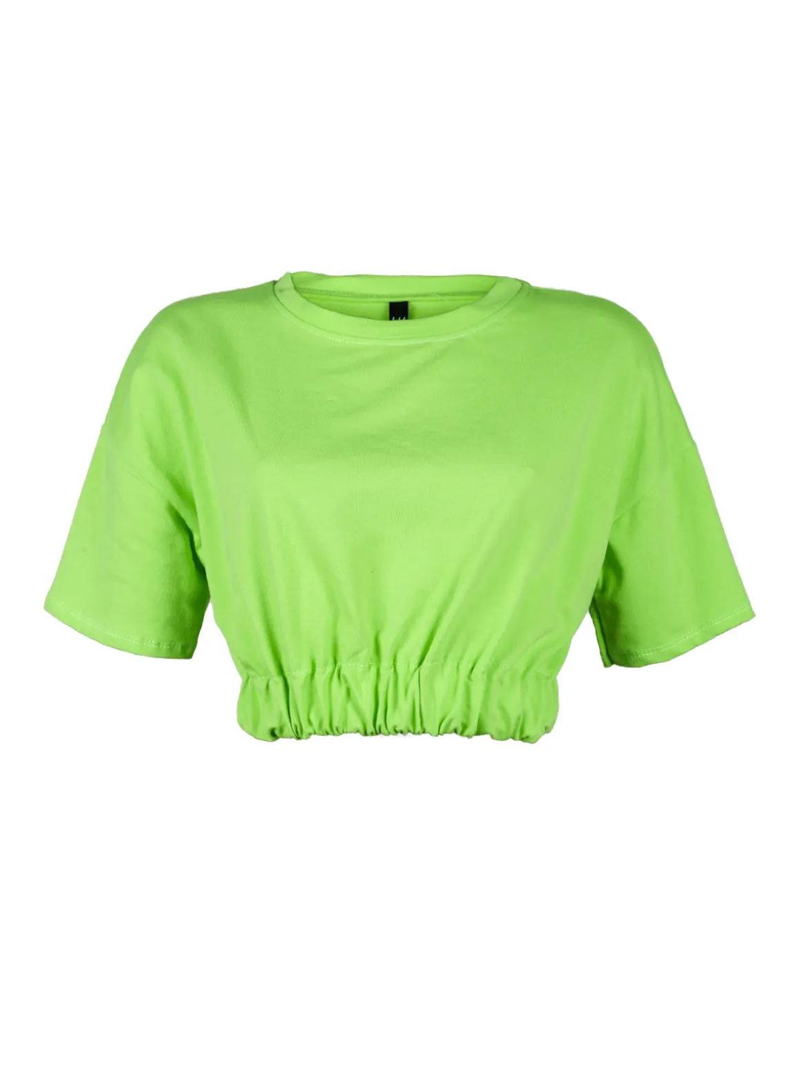 W.Angel Felpa donna cropped manica corta
